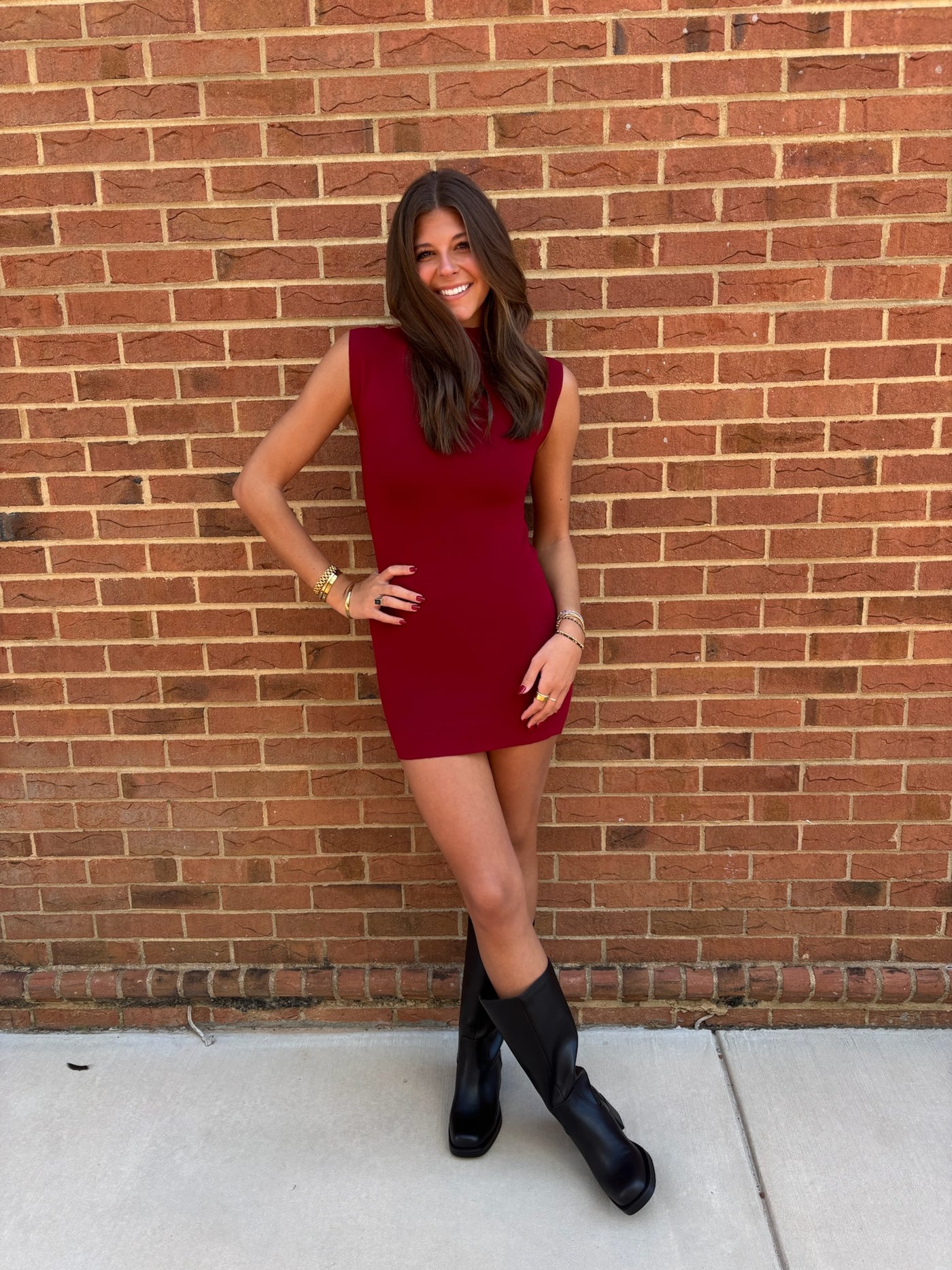 Riley Cap Sleeve Mini Dress- Burgundy