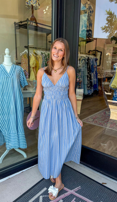 Beachy Striped Maxi Dress