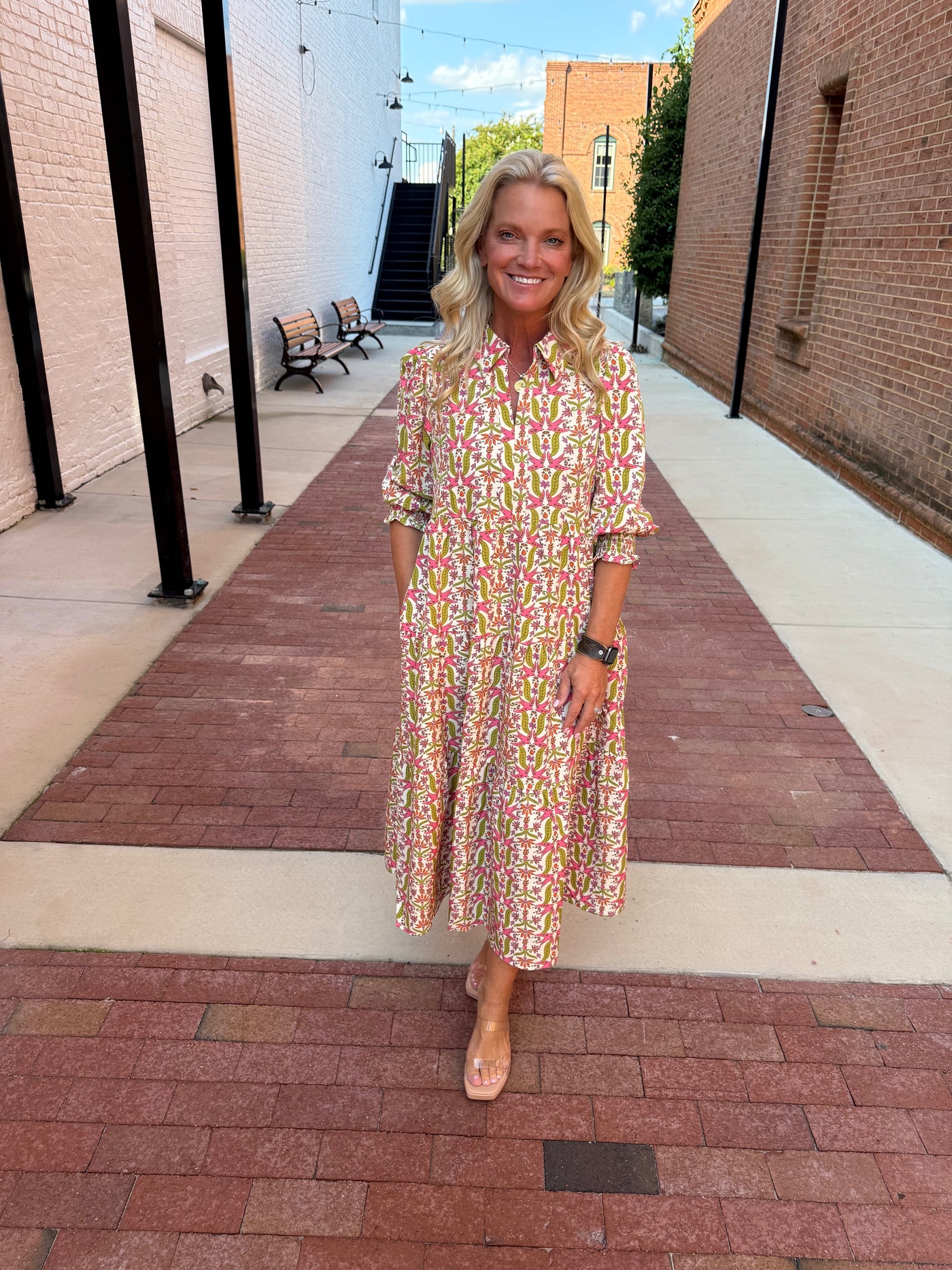 Eleanor Gossamar Wings Coral Dress
