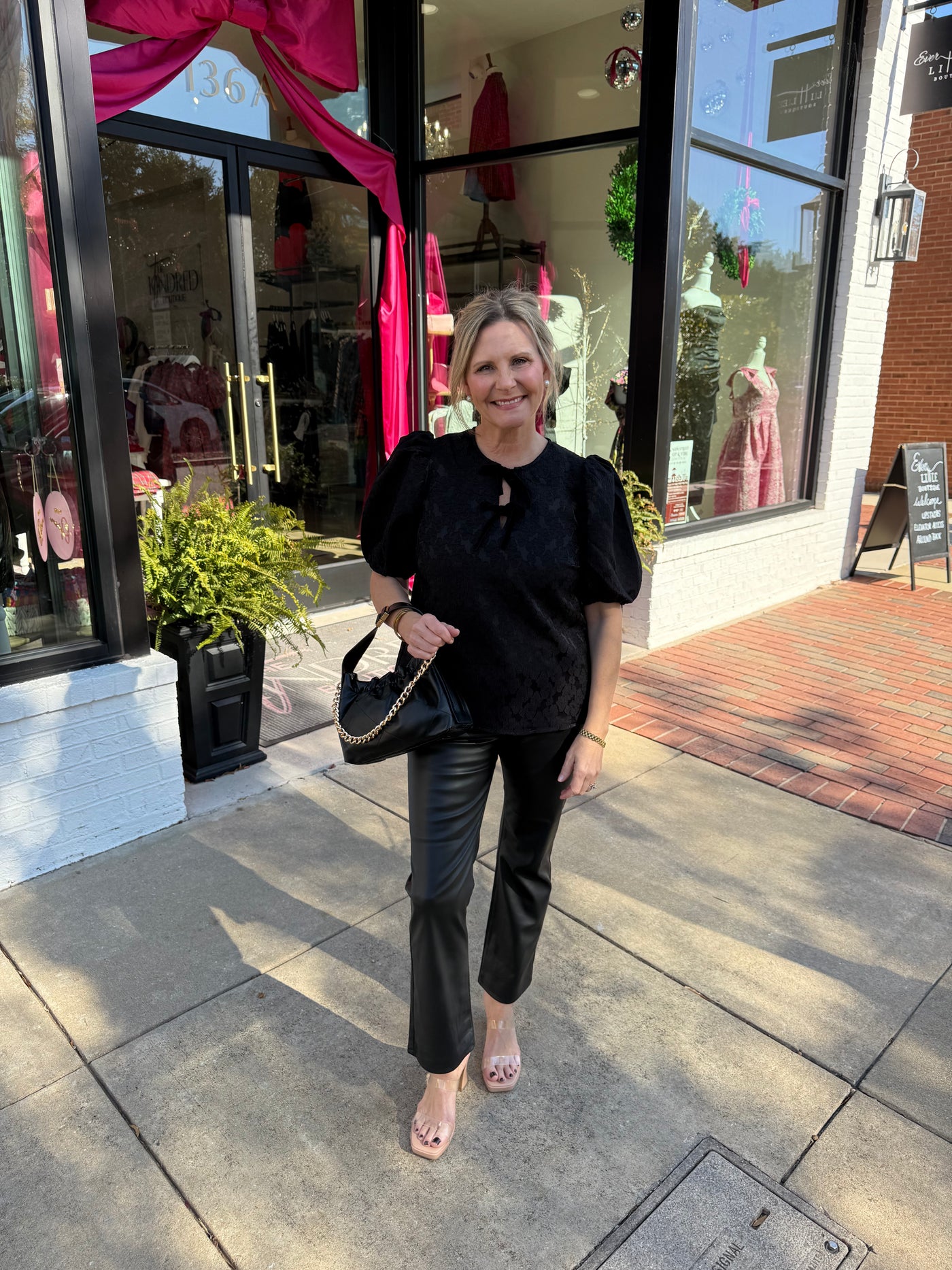 Ren Jet Black Jacquard Top