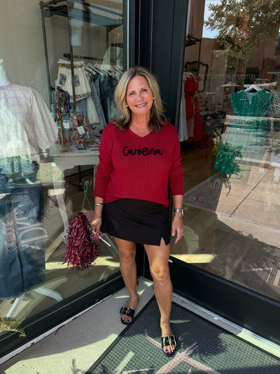 Carolina Light Weight Sweater- Garnet