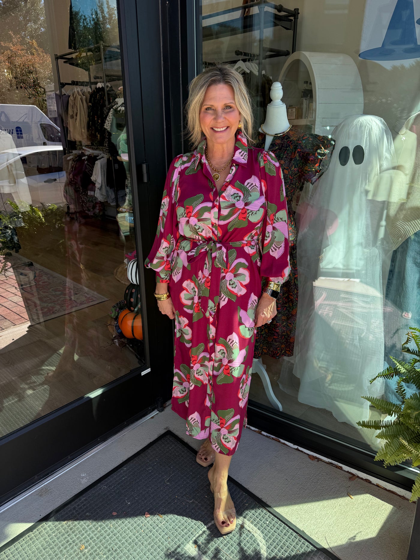 Ava Center Stage Plum Dress