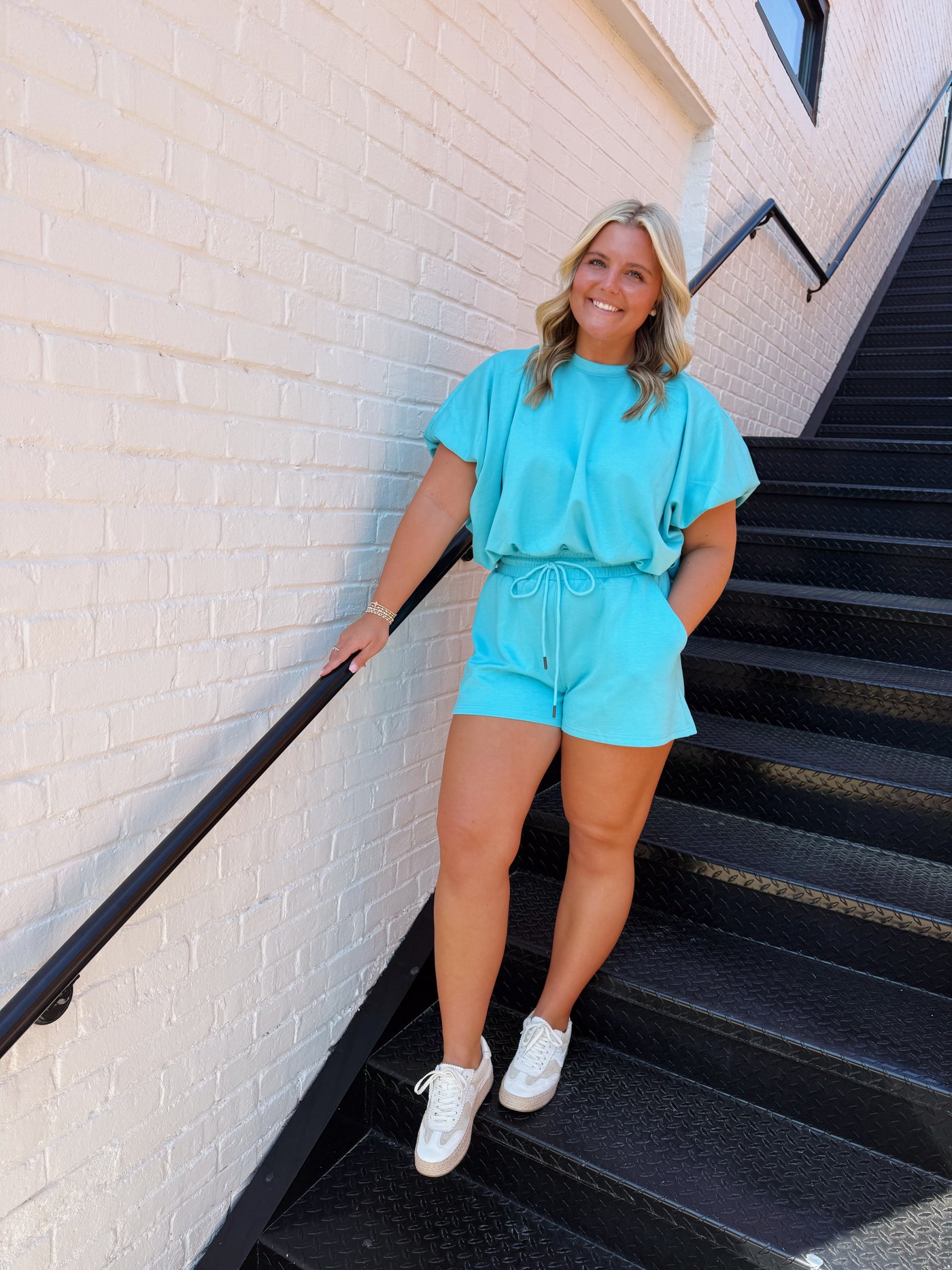Aqua Bubble Hem Comfy Set