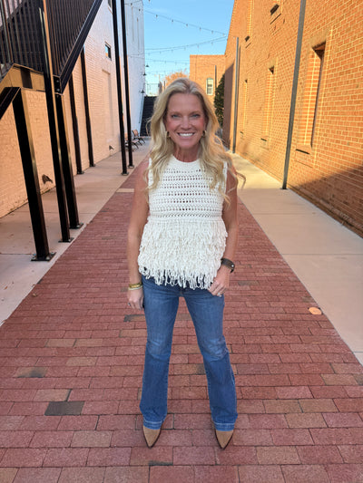 Montauk Sweater Vest- Off White