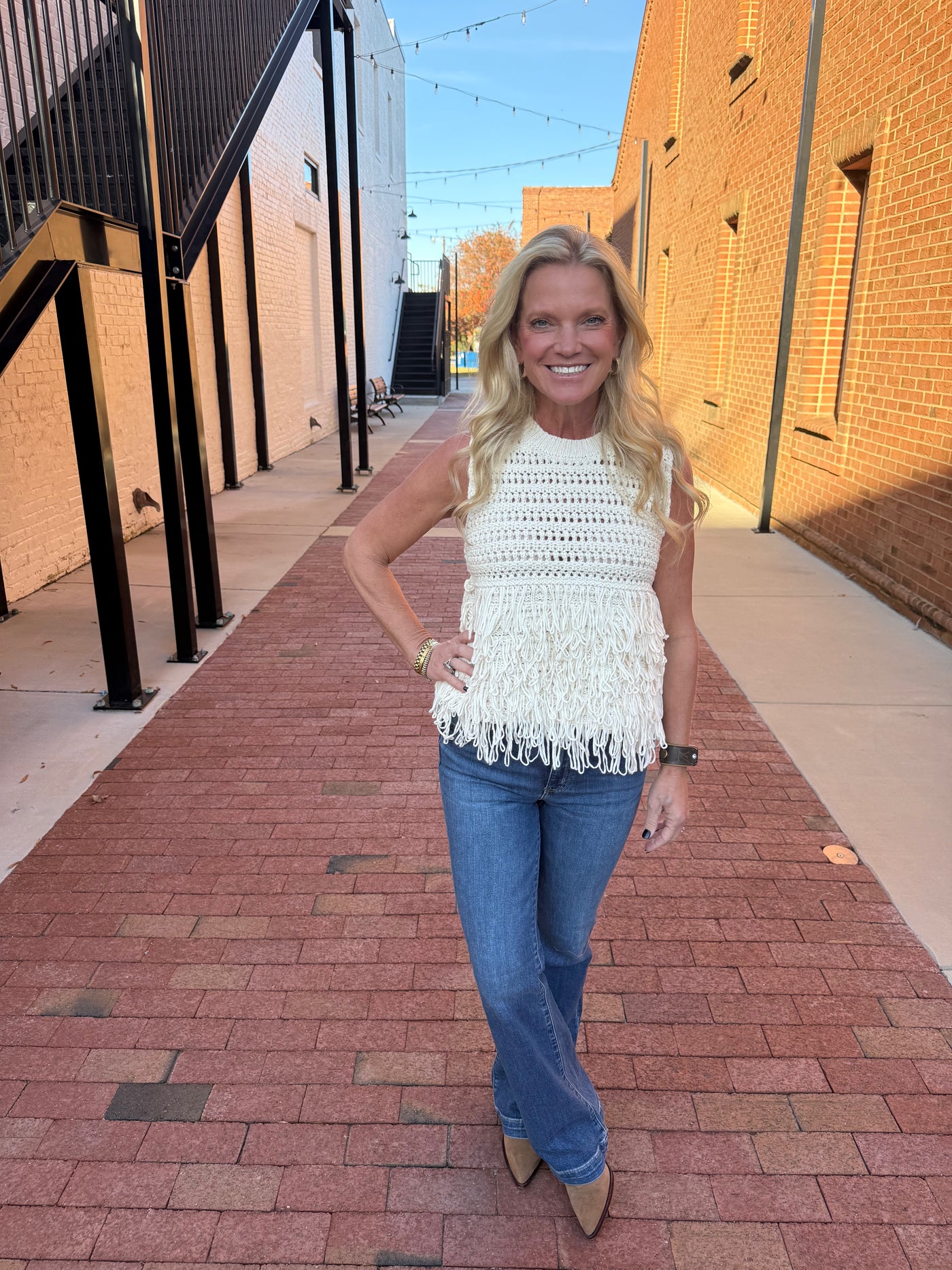 Montauk Sweater Vest- Off White