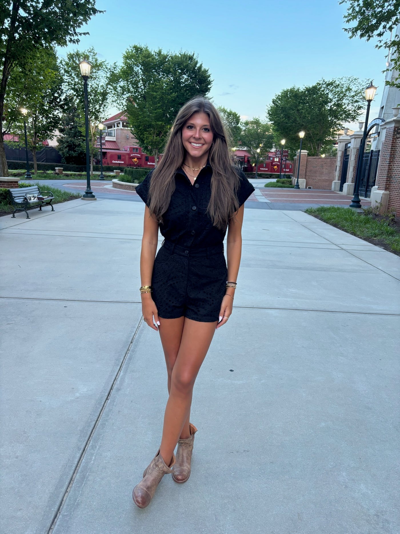 Black Eylet Avril Romper
