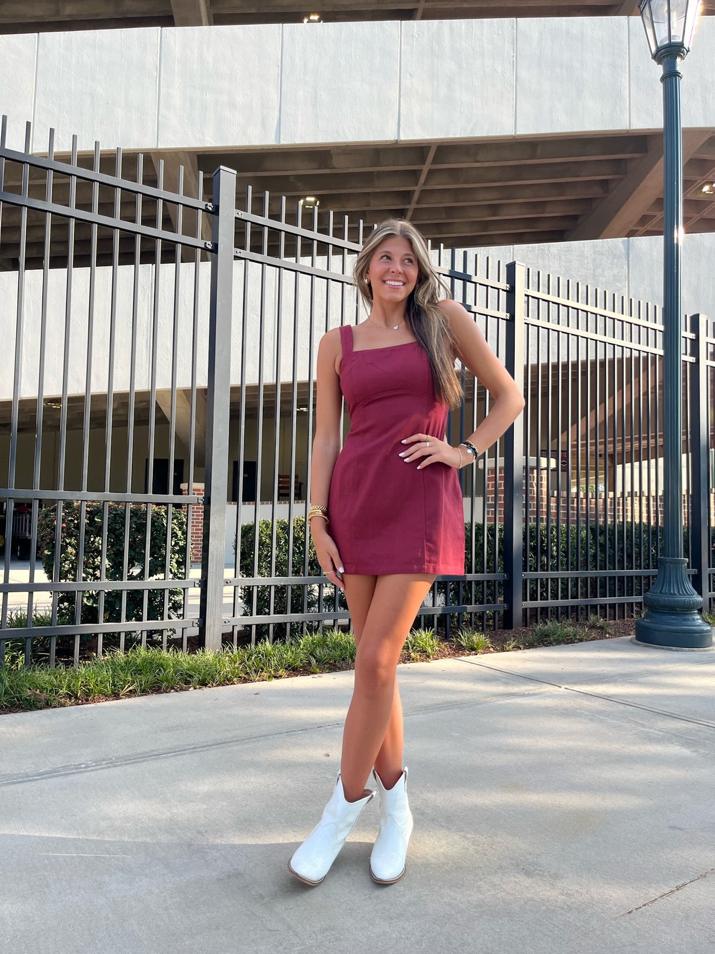 Lace Up Back Game Day Mini Dress