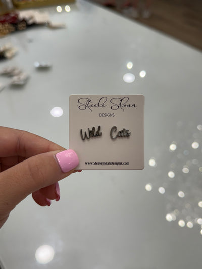 Double Name Team Earrings