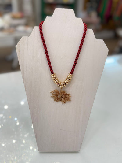 Cord Pendant Game Day Necklace