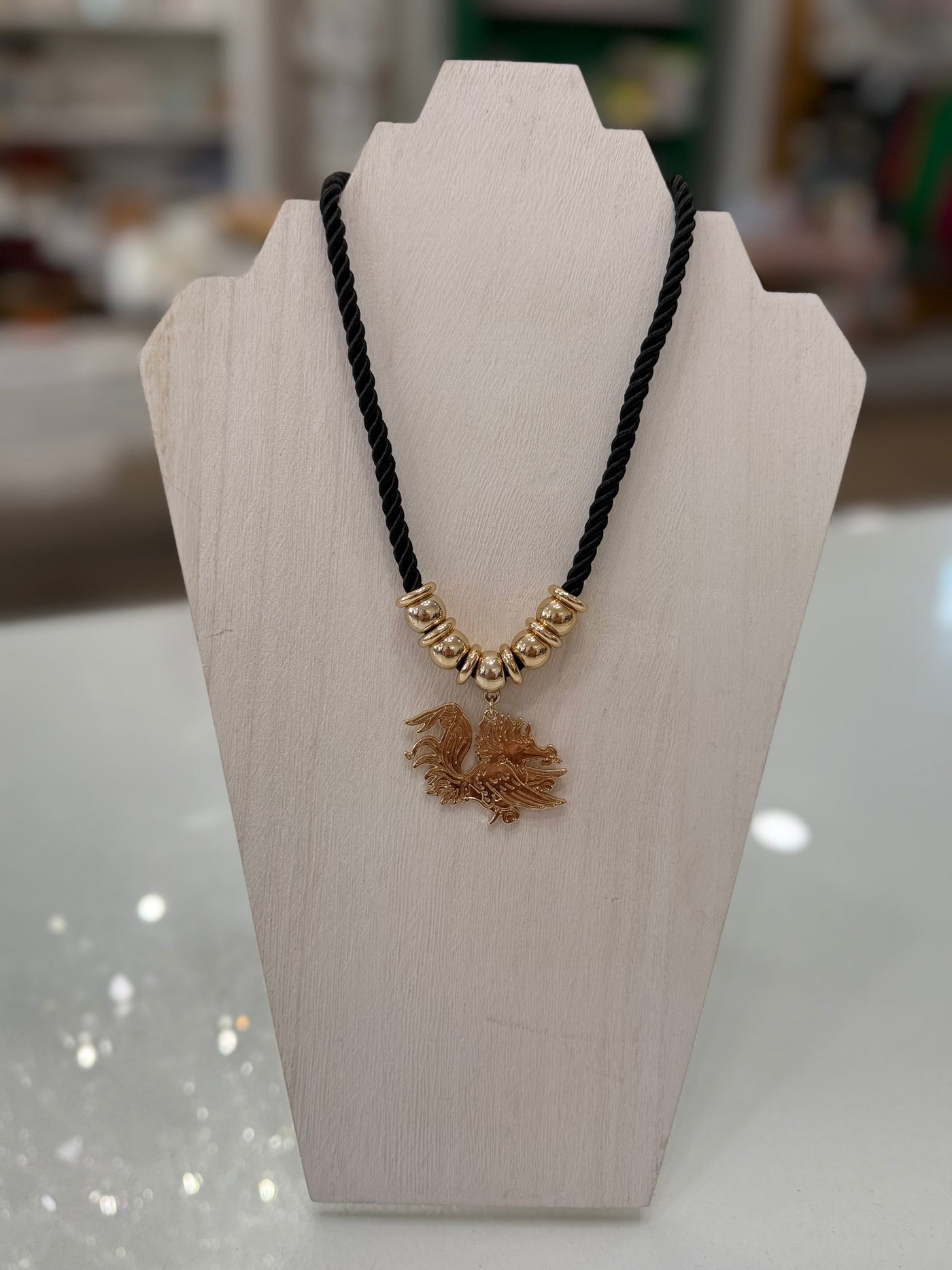 Cord Pendant Game Day Necklace