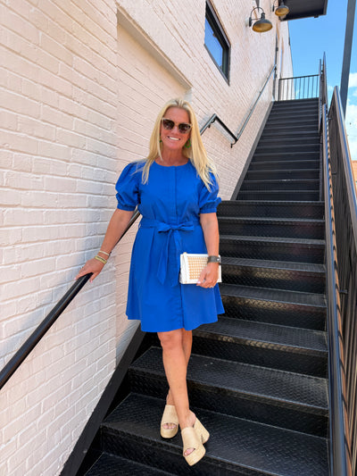Paula Mini Dress- Sapphire