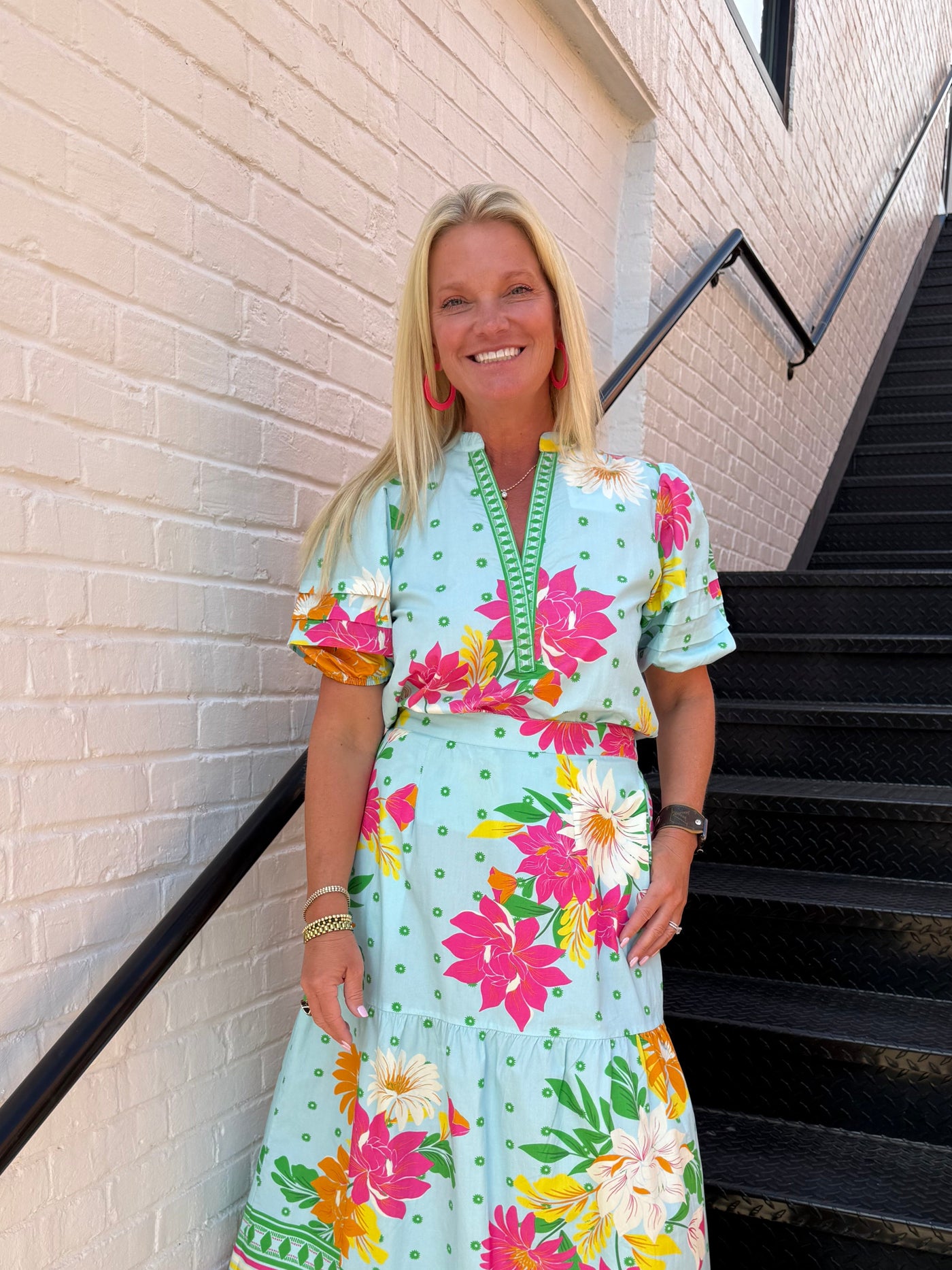 Raya Dotted Florals Top