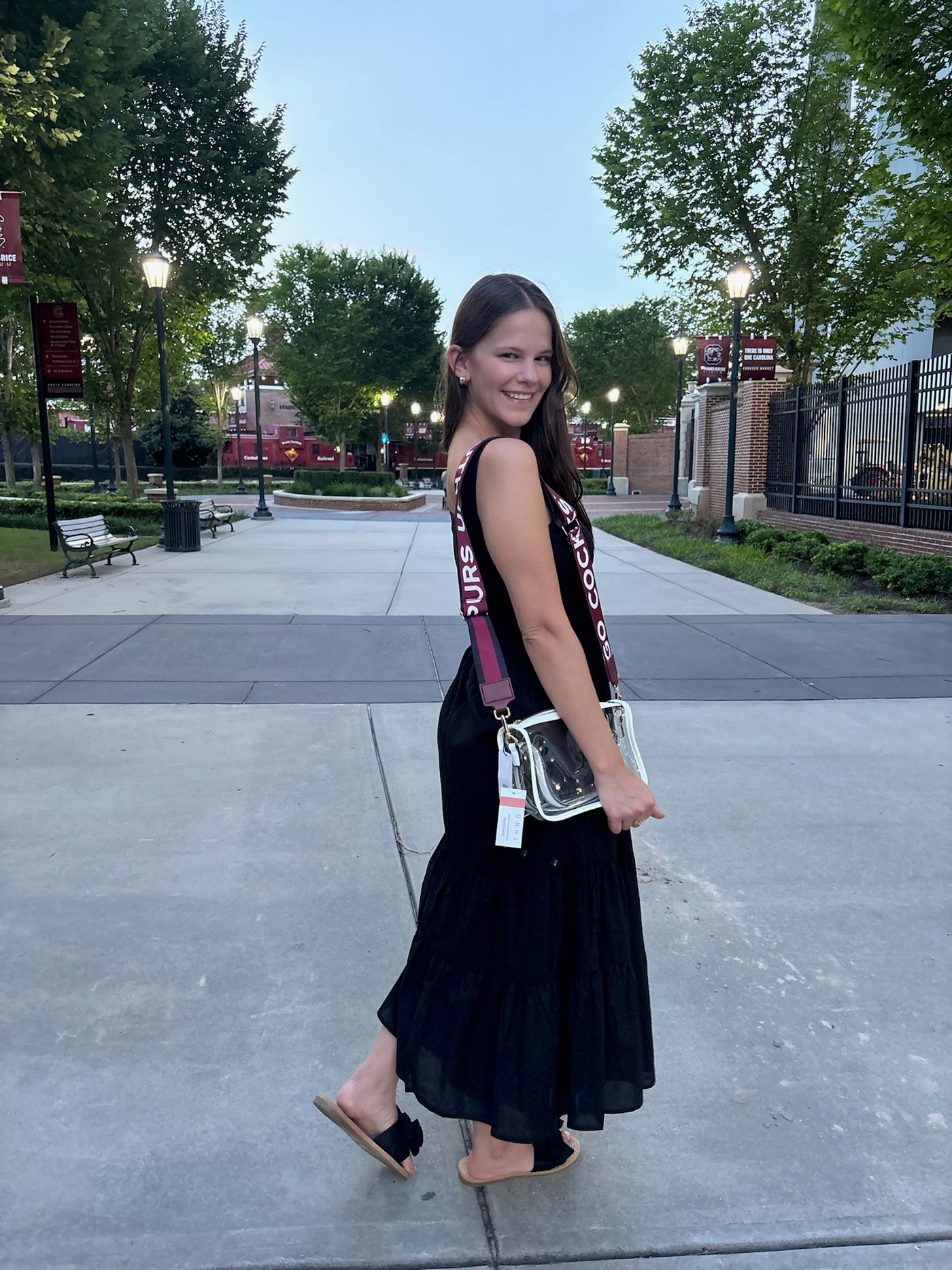Black Smocked Waist Maxi Dress