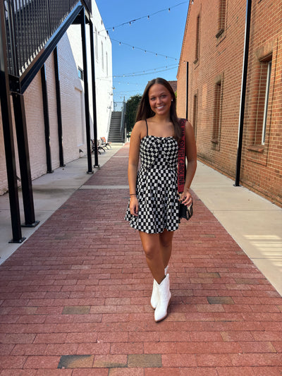 Midnight Weave Bow Mini Dress