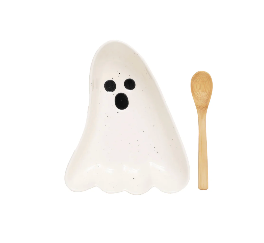 Stoneware Ghost Dish