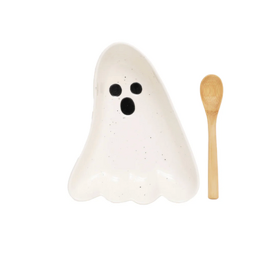 Stoneware Ghost Dish