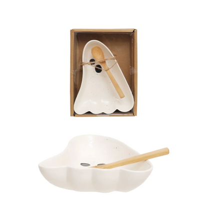 Stoneware Ghost Dish