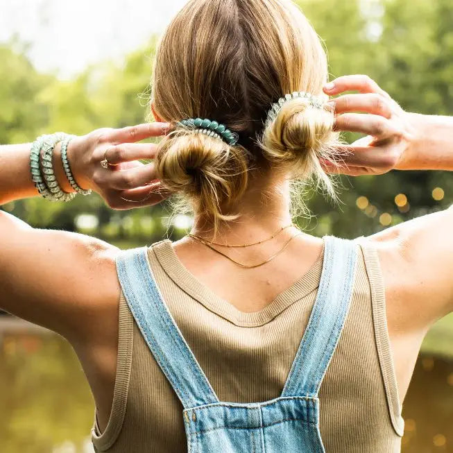 Sage Swirl Hair Tie By Teleties-Large