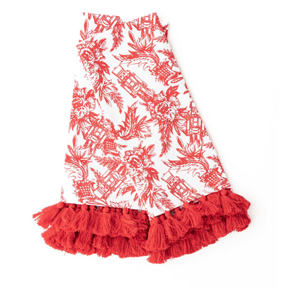 Nutcracker Toile Tassel Kitchen Towels