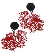 Fighting Gamecock Filigree Earring