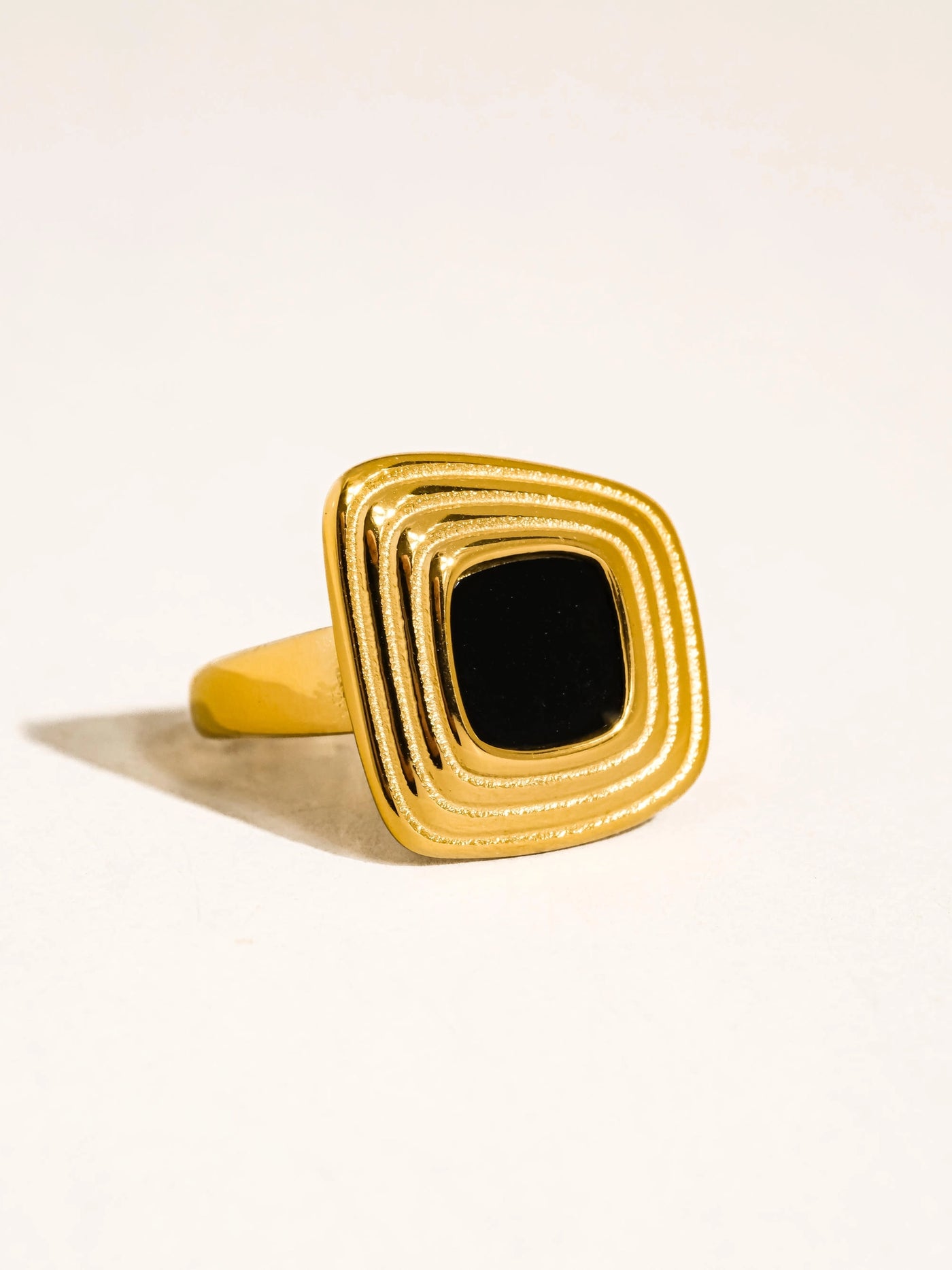 Auricca 18K Gold Non-Tarnish Abstract Ring