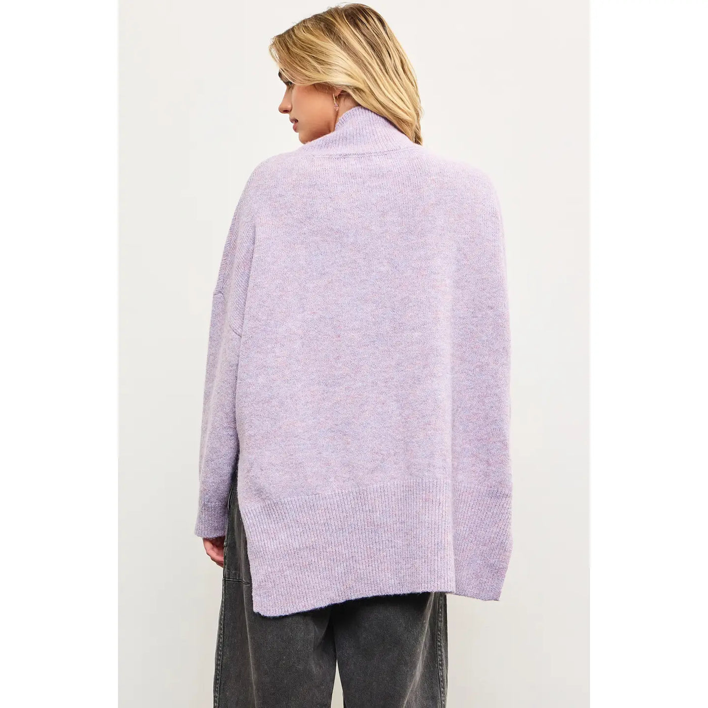 Lavender Multi High Neck Sweater