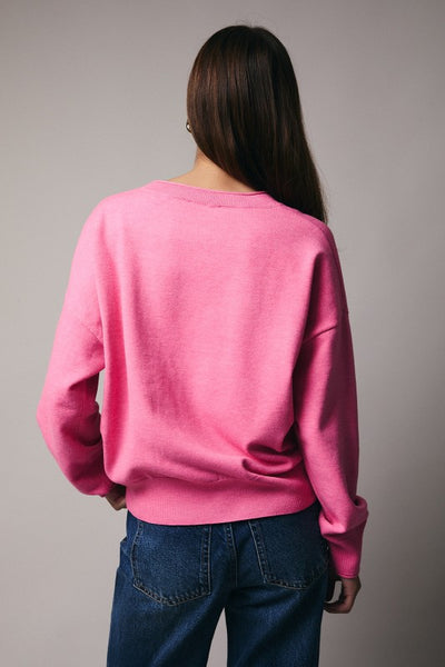 Pink Christmas Car Sweater