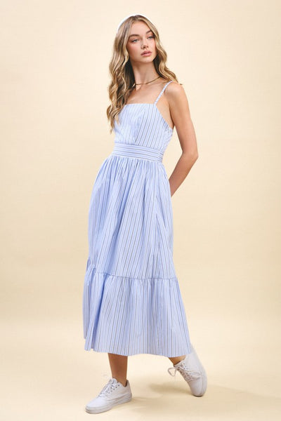 Summer Striped Midi Dress