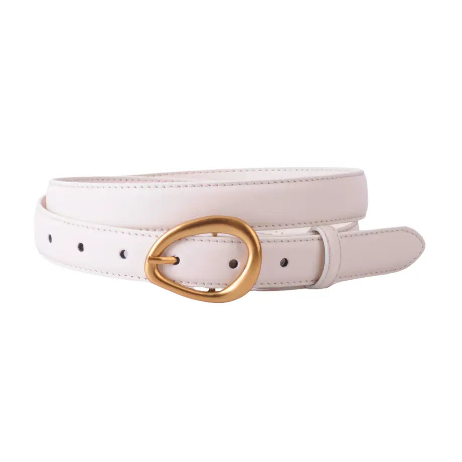 Basic Leather Belt With Asymmetrical Buckle