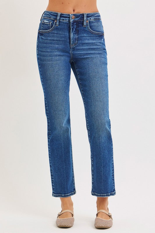 Straight Fit Dark Wash Denim