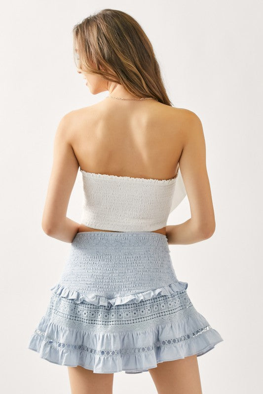 Bow Crop Top- White