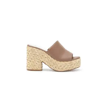 Ashlyn Heeled Platform- Tan