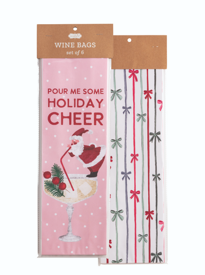 Christmas Paper Wine Bag