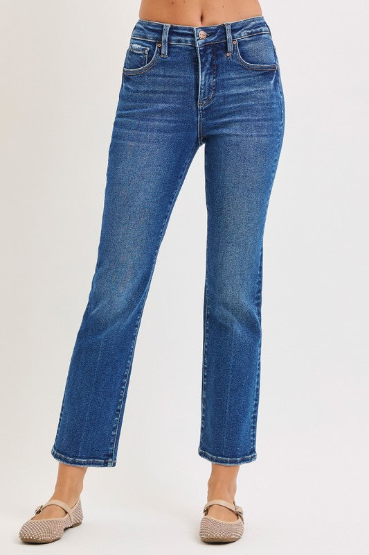 Straight Fit Dark Wash Denim