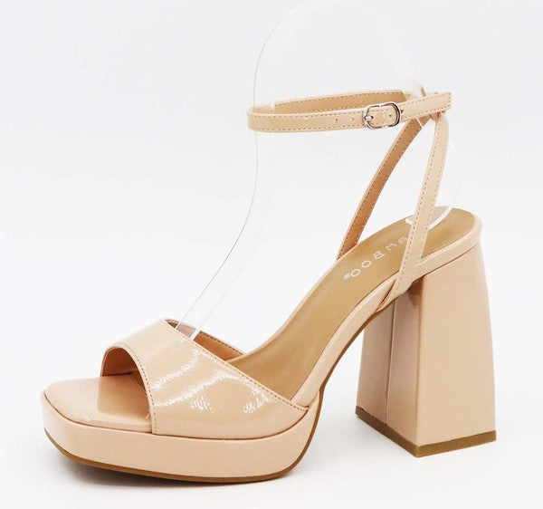 Nude Patent Heel