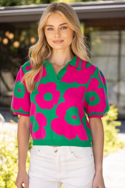 Bright Floral Sweater
