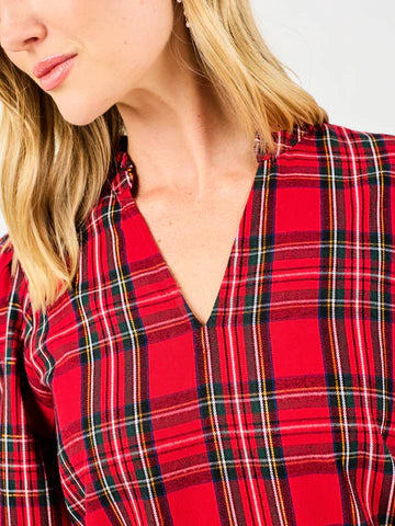 Naomi Red Plaid Dress