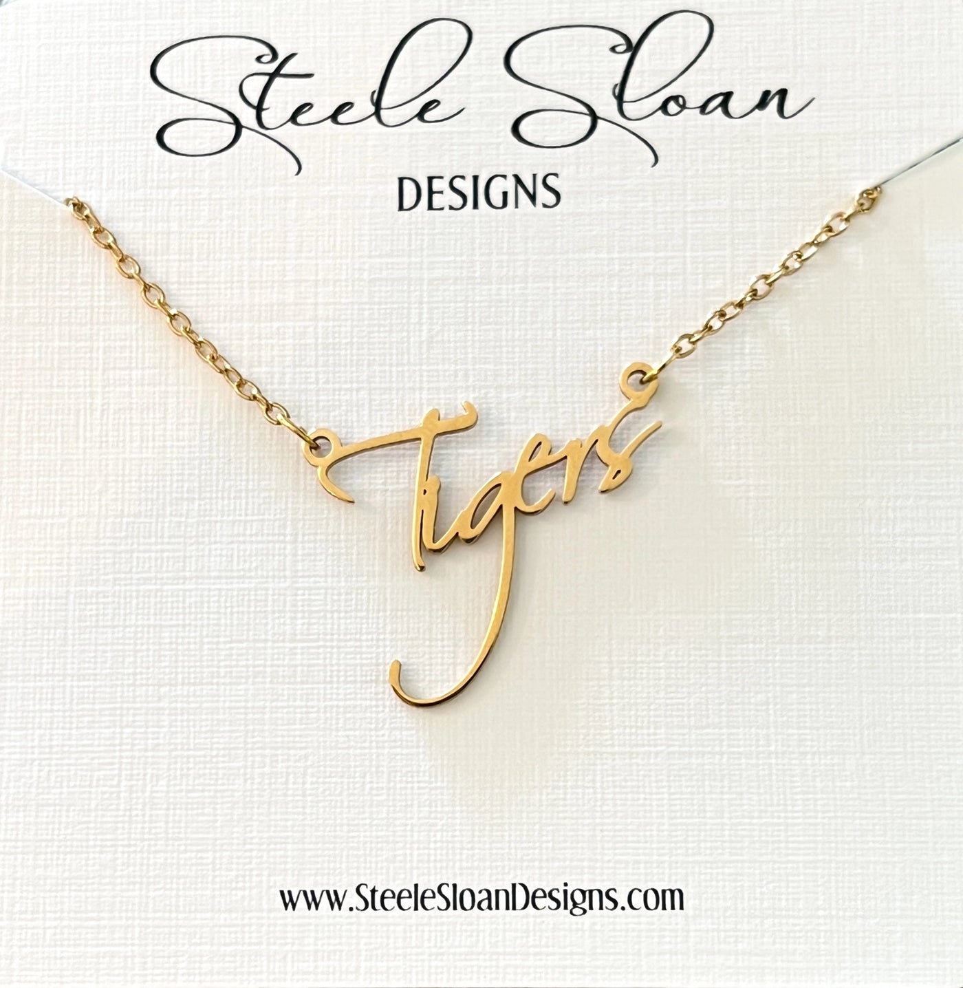 Gold Game Day Team Necklace