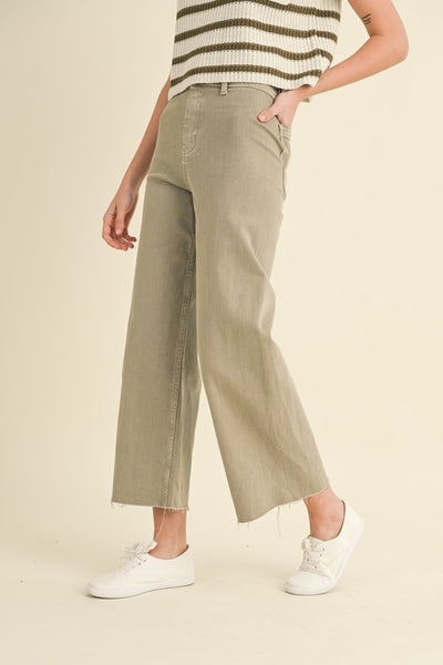 Stone Wide Leg Denim Pant