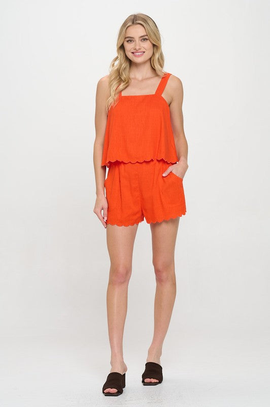Sunset Glow Scalloped Detailed Set