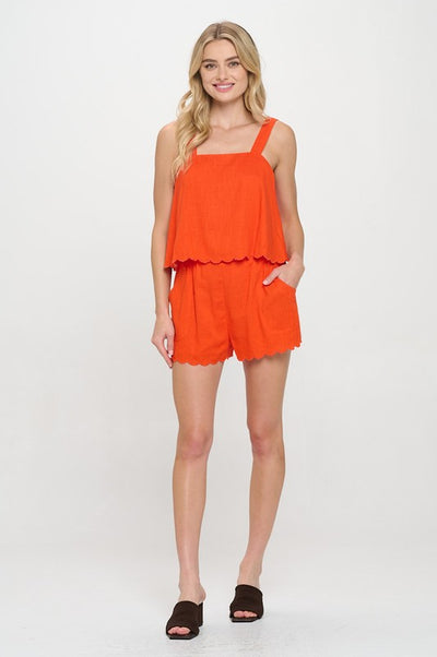 Sunset Glow Scalloped Detailed Set