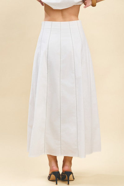 Contrast Stitch Maxi Skirt