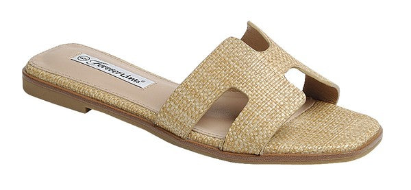 Rafia Slip on H Sandal