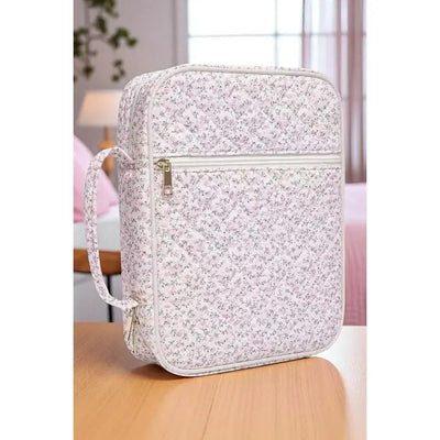 Floral Print Quilted Bible Cover