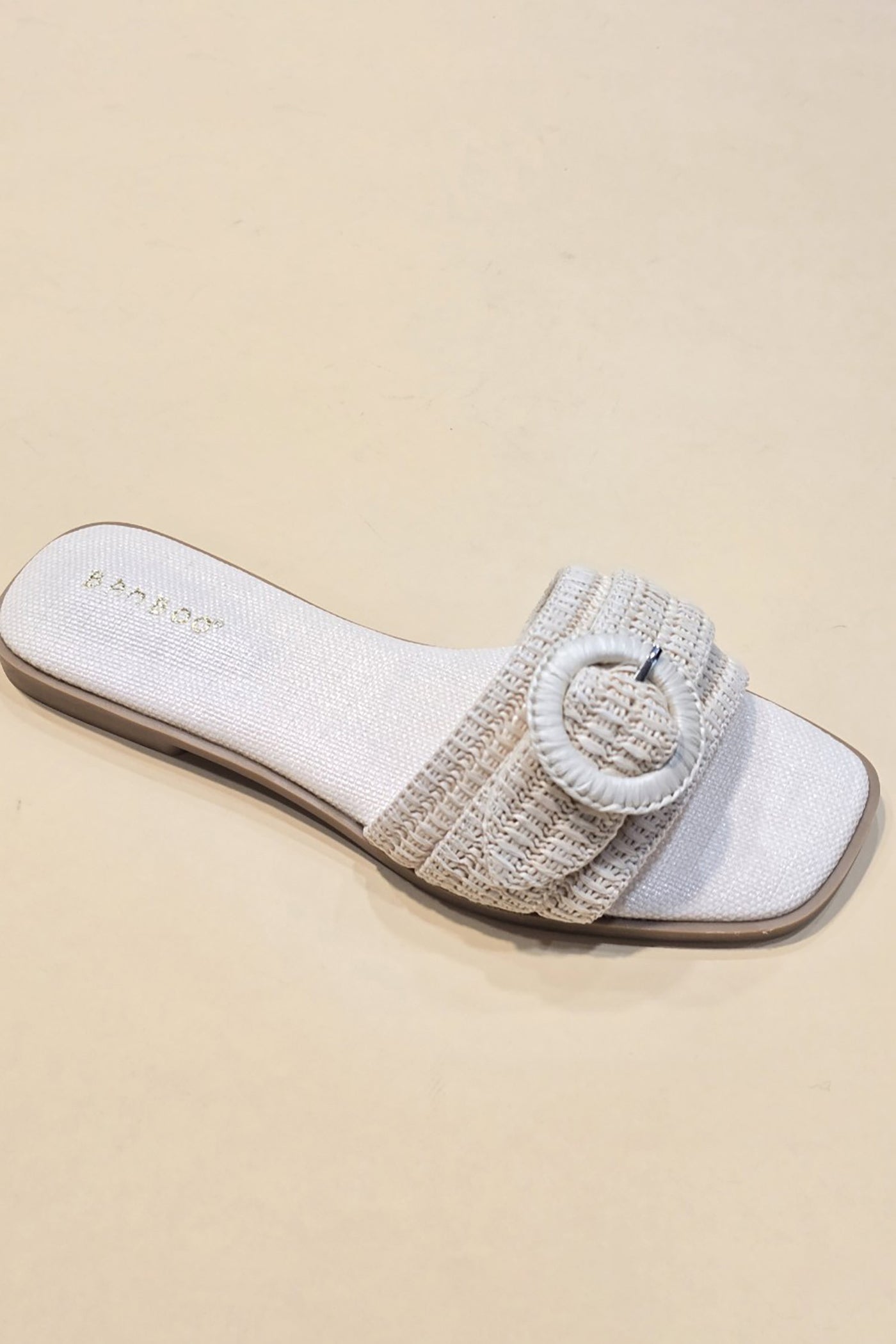 Ivory Weave Strap Sandals