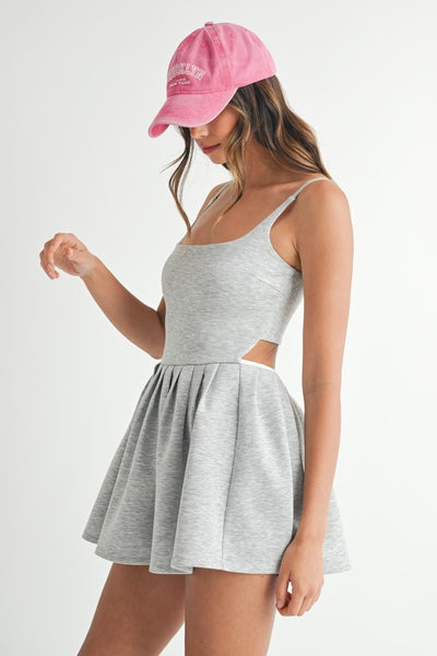 Soft Scuba Back Cut Out Romper