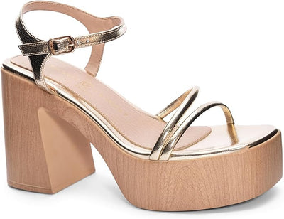 Avianna Metallic Gold Platform Sandal