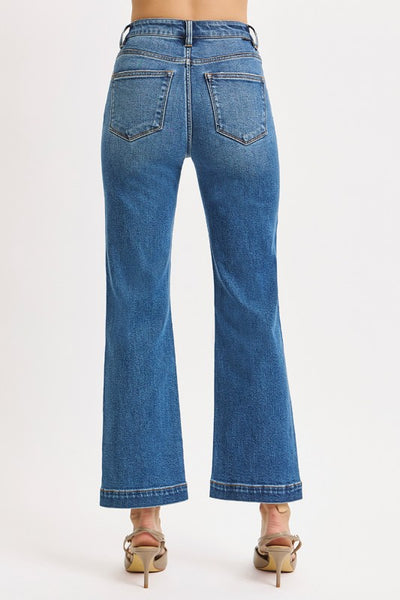 High Rise Crop Straight Denim