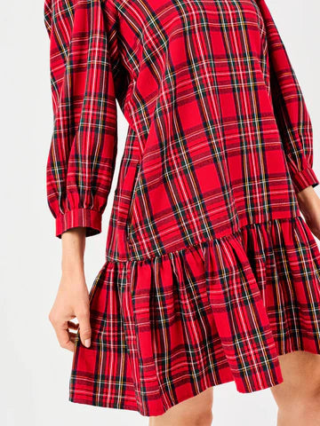 Naomi Red Plaid Dress