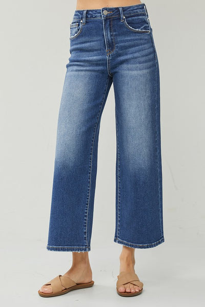 High Rise Wide Crop Jeans